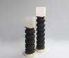 Buy_Karo_Black Wood Alana Candle Stand Of 2_at_Aza_Fashions