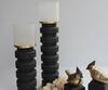 Karo_Black Wood Alana Candle Stand Of 2_Online_at_Aza_Fashions