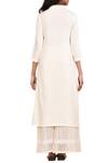 Shop_Khwaab by Sanjana Lakhani_Off White Linenpant Embroidered Kurta Set_at_Aza_Fashions