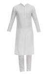 Buy_Aryavir Malhotra_Peach Cotton Silk Bundi And Kurta Set_Online_at_Aza_Fashions