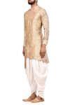 Buy_Arihant Rai Sinha_Beige Silk Jacquard Kurta Set _Online_at_Aza_Fashions