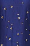 Sahil Kochhar_Blue Chanderi Round Embellished Kurta _at_Aza_Fashions
