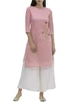 Buy_Samyukta Singhania_Pink Kurta With Banarasi Palazzo_at_Aza_Fashions