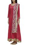 Buy_Samyukta Singhania_Coral Flared Kurta With Dupatta_Online_at_Aza_Fashions