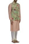 Gaurav Katta_Green Cotton Printed Bundi _Online_at_Aza_Fashions