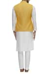 Shop_Chatenya Mittal_Yellow Chanderi Bundi _at_Aza_Fashions