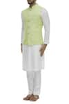 Chatenya Mittal_Green Chanderi Bundi _Online_at_Aza_Fashions