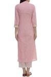 Shop_Khwaab by Sanjana Lakhani_Pink Cotton Leheriya Kurta Set_at_Aza_Fashions