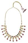 Khushi Jewels_Gold Plated Bead Choker Set _Online_at_Aza_Fashions