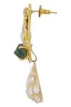 Buy_Khushi Jewels_Gold Plated Stone Carved Danglers_Online_at_Aza_Fashions