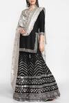 Buy_Abhinav Mishra_Black Raw Silk Embellished Kurta Sharara Set_at_Aza_Fashions
