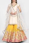 Buy_Abhinav Mishra_Yellow Raw Silk Straight Kurta Sharara Set_at_Aza_Fashions