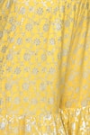 Abhinav Mishra_Yellow Chanderi Kurta Sharara Set_at_Aza_Fashions