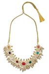 Auraa Trends_Multi Color Kundan, Stones Choker Set_Online_at_Aza_Fashions
