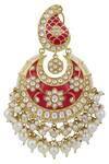 Auraa Trends_Gold Plated Kundan Chandbalis_Online_at_Aza_Fashions