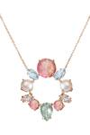 Buy_Atelier Mon_Multi Color Crystals Circular Pendant Necklace_at_Aza_Fashions