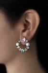 Buy Atelier Mon Multi Color Crystals Studs at Aza Fashions Buy_Atelier Mon_Multi Color Crystals Studs_at_Aza_Fashions