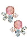 Buy_Atelier Mon_Multi Color Crystals Studs_at_Aza_Fashions