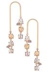 Shop Atelier Mon Gold Plated Crystals Statement Danglers at Aza Fashions Shop_Atelier Mon_Gold Plated Crystals Statement Danglers_at_Aza_Fashions