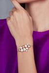 Buy_Atelier Mon_Gold Plated Pearls Crystal Bracelet_at_Aza_Fashions