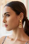 Buy Anita Dongre Gold Plated Crystal Aalia Dangler Earrings at Aza Fashions Buy_Anita Dongre_Gold Plated Crystal Aalia Dangler Earrings_at_Aza_Fashions