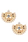 Buy_Anita Dongre_Gold Plated Crystal Aahna Earrings_at_Aza_Fashions