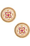 Buy_Anita Dongre_Gold Plated Crystal Aashi Studded Earrings_at_Aza_Fashions