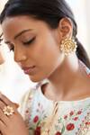 Buy_Anita Dongre_Gold Plated Crystal Adya Studs_at_Aza_Fashions