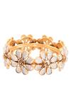 Shop Anita Dongre Gold Plated Crystal Amna Bangle at Aza Fashions Shop_Anita Dongre_Gold Plated Crystal Amna Bangle_at_Aza_Fashions