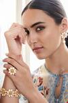 Buy Anita Dongre Gold Plated Crystal Amna Bangle at Aza Fashions Buy_Anita Dongre_Gold Plated Crystal Amna Bangle_at_Aza_Fashions