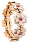 Anita Dongre_Gold Plated Crystal Ila Bangle_Online_at_Aza_Fashions