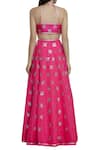 Shop_DNU Priyal Prakash_Pink Raw Silk Embellished Lehenga Set_at_Aza_Fashions