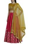 Buy_Dnu Priyal Prakash_Yellow Raw Silk Embellished Lehenga Set_Online_at_Aza_Fashions