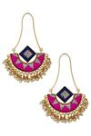 Buy_Bauble Bazaar_Gold Plated Pearl Bead Dangler Earrings_at_Aza_Fashions