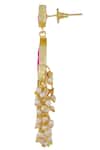 Buy_BAUBLE BAZAAR_Gold Plated Pearl Geometric Bead Danglers_Online_at_Aza_Fashions