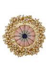 Buy_Bauble Bazaar_Gold Plated Pearl Circular Bead Ring_Online_at_Aza_Fashions