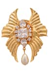 Ae-Tee_Gold Plated Crystal Studs _Online_at_Aza_Fashions