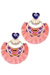 Shop_Outhouse_Multi Color Metal Fringed Danglers_at_Aza_Fashions