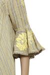 Shop_KAVERI_Yellow Linen Embroidered Dress_Online_at_Aza_Fashions