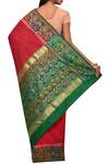 Shop_Samyukta Singhania_Red Banarasi Silk Saree_at_Aza_Fashions