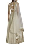 Shop_Neha Khullar_Off White Blouse Silklehanga Brocadedupatta Net Lehenga Set _at_Aza_Fashions