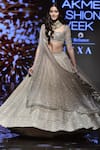 Shop_Anushree Reddy_White Net Embroidered Lehenga Set_at_Aza_Fashions