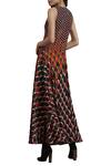 Shop_Label Ritu Kumar_Viscose V Neck Printed Maxi Dress _at_Aza_Fashions