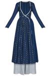 Devnaagri_Blue Embroidered Anarkali Palazzo Set_Online_at_Aza_Fashions