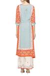 Shop_Soup By Sougat Paul_Orange Round Printed Kurta Set _at_Aza_Fashions