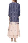 Shop_Soup By Sougat Paul_Blue Rayon Round Printed Kurta With Jacket _at_Aza_Fashions
