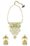 Buy Zevar By Geeta Stone Choker Jewellery Set at Aza Fashions Buy_Zevar By Geeta_Stone Choker Jewellery Set_at_Aza_Fashions