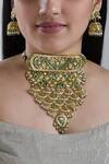 Shop Zevar By Geeta Stone Choker Jewellery Set at Aza Fashions Shop_Zevar By Geeta_Stone Choker Jewellery Set_at_Aza_Fashions
