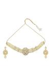 Buy Zevar By Geeta Gold Plated Kundan Bead Choker Set at Aza Fashions Buy_Zevar By Geeta_Gold Plated Kundan Bead Choker Set_at_Aza_Fashions
