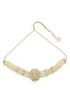 Shop Zevar By Geeta Gold Plated Kundan Bead Choker Set Online at Aza Fashions Shop_Zevar By Geeta_Gold Plated Kundan Bead Choker Set_Online_at_Aza_Fashions